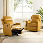 Fauteuil inclinable pivotant Coral avec base en métal, ensemble de 2|ARTFUL LIVING DESIGNS
