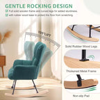 TUYOHW Fauteuil à bascule rembourré en tissu peluche, chaise moderne à dossier haut, capacité de 113 kg, fauteuil à bascule d'appoint pour salon, chambre d'enfant, chambre à coucher