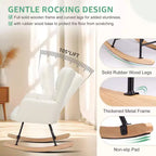 TUYOHW Fauteuil à bascule rembourré en tissu peluche, chaise moderne à dossier haut, capacité de 113 kg, fauteuil à bascule d'appoint pour salon, chambre d'enfant, chambre à coucher