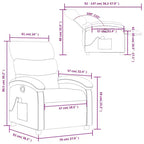 vidaXL Fauteuil inclinable de massage – Dossier inclinable manuel gris clair
