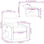 vidaXL Fauteuil inclinable de massage – Dossier inclinable manuel gris clair