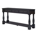 Whisen Console Longue Rectangulaire en Bois de Style Méditerranéen avec Tiroirs et Étagère