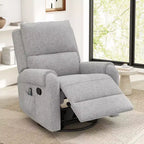 Fauteuil inclinable de massage rembourré en chenille pivotant et basculant Elmsford Modern de Christopher Knight Home