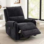 Fauteuil inclinable de massage rembourré en chenille pivotant et basculant Elmsford Modern de Christopher Knight Home