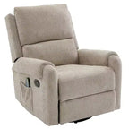 Fauteuil inclinable de massage rembourré en chenille pivotant et basculant Elmsford Modern de Christopher Knight Home