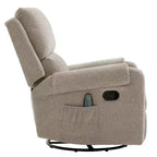 Fauteuil inclinable de massage rembourré en chenille pivotant et basculant Elmsford Modern de Christopher Knight Home
