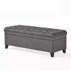 TUYOHW Banc de rangement moderne avec grande capacité de rangement, pouf de rangement avec siège rembourré, repose-pieds ottoman pour salon