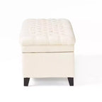 TUYOHW Banc de rangement moderne avec grande capacité de rangement, pouf de rangement avec siège rembourré, repose-pieds ottoman pour salon