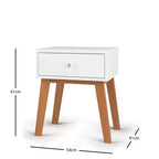 Table de chevet à 1 tiroir Child Craft SOHO pour chambre de bébé ou d'enfant, grand tiroir de rangement, fabriquée en pin robuste, finition non toxique et sans danger pour les bébés
