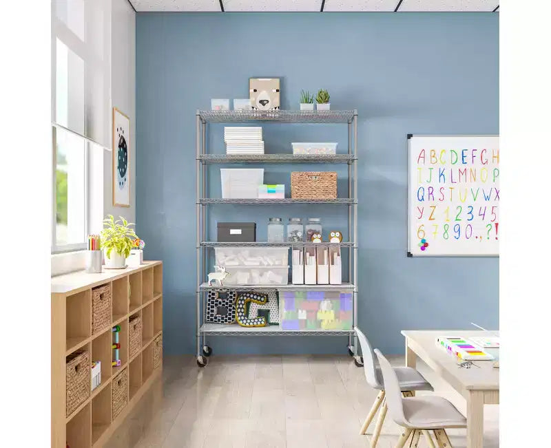 Étagère de rangement en fil d'acier 6 niveaux UltraDurable Seville Classics homologuée NSF, 48 x 18 po