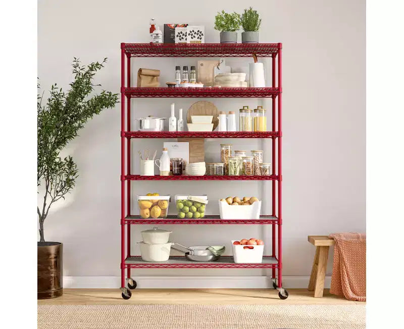 Étagère de rangement en fil d'acier 6 niveaux UltraDurable Seville Classics homologuée NSF, 48 x 18 po