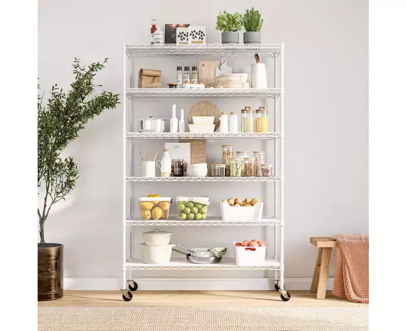 Étagère de rangement en fil d'acier 6 niveaux UltraDurable Seville Classics homologuée NSF, 48 x 18 po