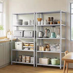 Acekool Étagère métallique à 5 niveaux, robuste, réglable pour garage, 91x30x173 cm pour cuisine, cellier, sous-sol, buanderie