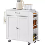 Dessert de cuisine roulant VIYET avec station de recharge, blanc