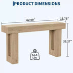 COZONY Table console longue en bois de 160 cm, rectangulaire, style ferme, résistante à l'eau et aux rayures, pour salon, couloir, hall d'entrée, derrière le canapé