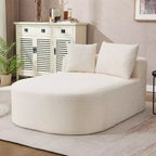 Oversized Corduroy Upholstered Chaise Lounge Chair with 46 Wide Seat, Comfy Sleeper Sofa with Pillows for Living Room or Bedroom-Panipeachy