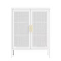 VIYET 31.5Metal Storage Cabinet - 2 Doors & 2 Adjustable Shelves, Steel File Cabinet (No Lock), White