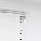 VIYET 31.5 Armoire de Rangement en Métal - 2 Portes et 2 Étagères Réglables, Meuble de Rangement en Acier (Sans Serrure), Blanc