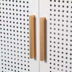 VIYET 31.5 Armoire de Rangement en Métal - 2 Portes et 2 Étagères Réglables, Meuble de Rangement en Acier (Sans Serrure), Blanc