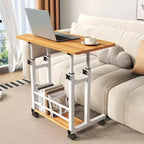 Table réglable mobile pour chevet ou dortoir, table d'ordinateur portable, d'étude et de salle à manger de 80x40cm pour la maison ou la chambre à coucher