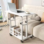 Table réglable mobile pour chevet ou dortoir, table d'ordinateur portable, d'étude et de salle à manger de 80x40cm pour la maison ou la chambre à coucher