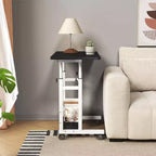 Table réglable mobile pour chevet ou dortoir, table d'ordinateur portable, d'étude et de salle à manger de 80x40cm pour la maison ou la chambre à coucher