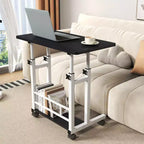 Table réglable mobile pour chevet ou dortoir, table d'ordinateur portable, d'étude et de salle à manger de 80x40cm pour la maison ou la chambre à coucher