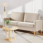 Dyonery Causeuse Moderne du Milieu du Siècle 68 Canapé Rétro | Assise Profonde 24 Cloud | Support Bois Massif 800lb