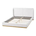 Christopher Knight Home Lit en bois rembourré Boucle Qian avec base encastrée et tête de lit
