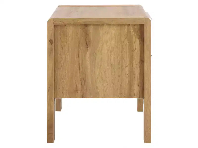 Table de chevet Angeria 2 tiroirs - NST3109 - Chêne/Laiton - Safavieh