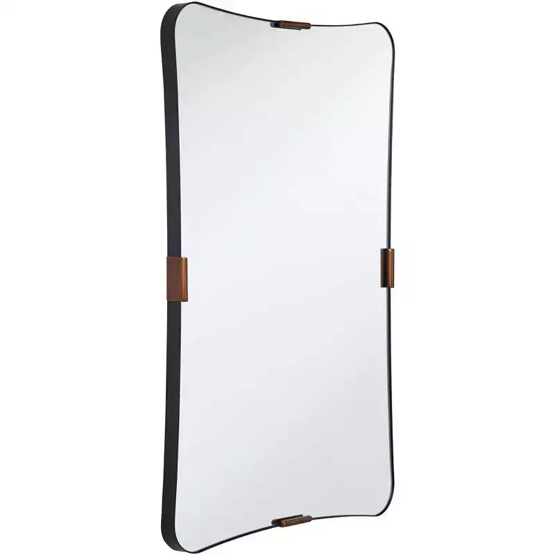 Miroir Mural Uttermost Saranac 24x38 Noir et Laiton