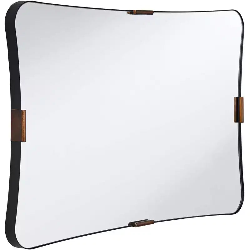 Miroir Mural Uttermost Saranac 24x38 Noir et Laiton
