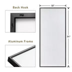 Dovelina 71x32 Black Framed Oversized Floor Mirror Full Length Mirror
