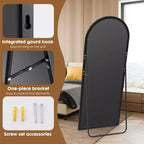 MAYEERTY Miroir Mural en Arc Pleine Longueur 71x26 Pouces, à Poser, Suspendre ou Appuyer