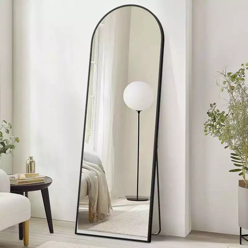 MAYEERTY Miroir Mural en Arc Pleine Longueur 71x26 Pouces, à Poser, Suspendre ou Appuyer
