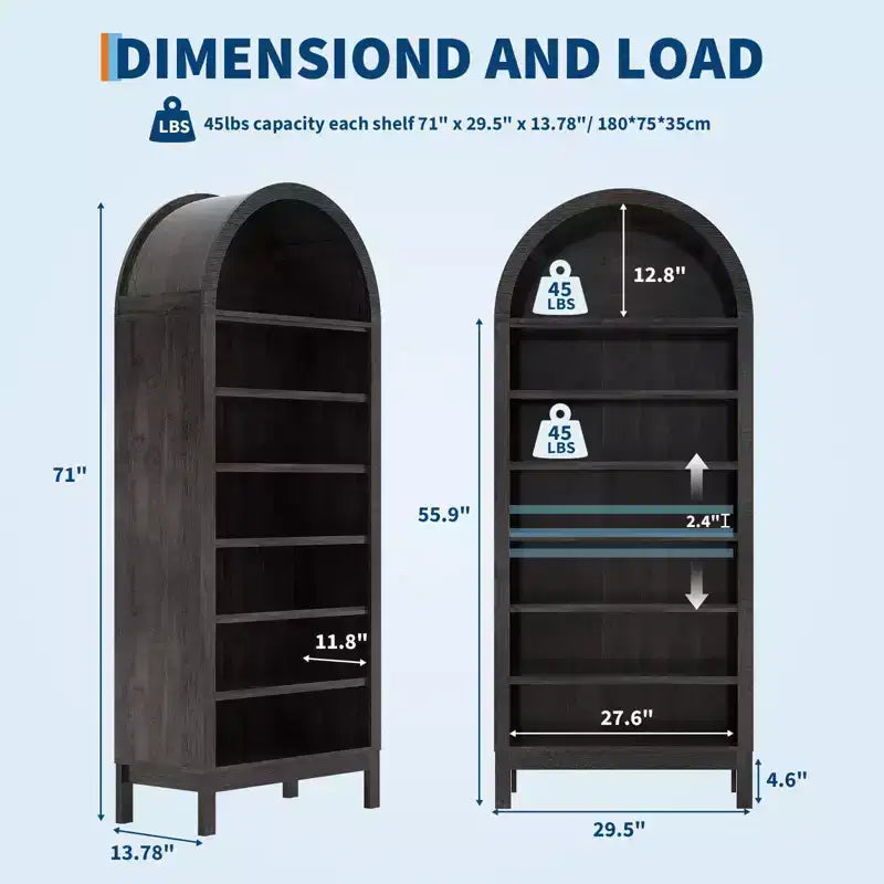 Meuble à chaussures, Meuble de rangement pour chaussures 71 po de hauteur, 7 niveaux, en bois de chêne, avec étagères réglables pour l'entrée