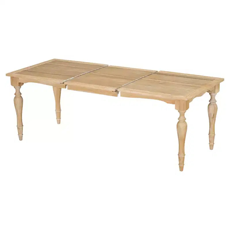 MAYEERTY 82.7 Table à manger extensible traditionnelle vintage, rallonge amovible de 23.6, finition naturelle