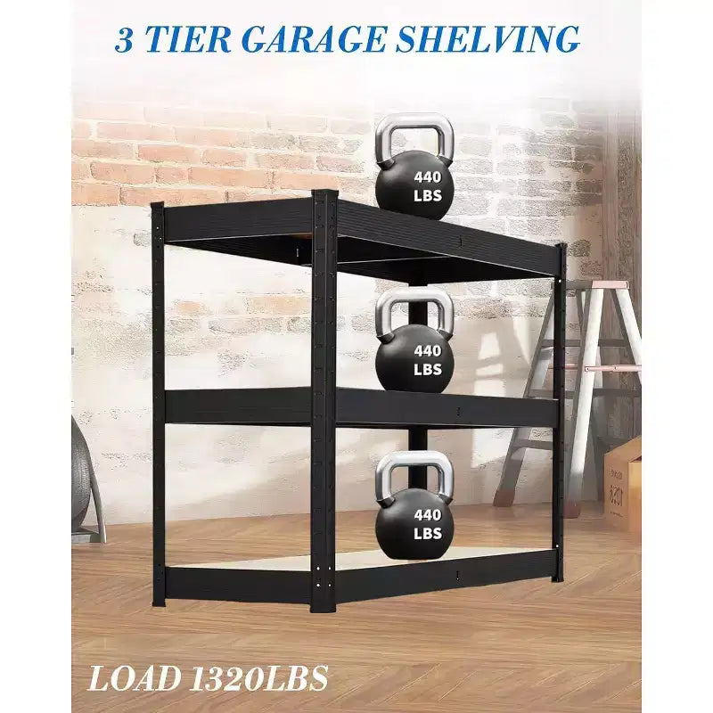 Étagères de rangement robustes à 5 niveaux pour garage, capacité de charge de 907 kg, racks utilitaires en métal réglables pour garage/entrepôt/garde-manger/sous-sol