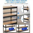 Étagères de rangement robustes à 5 niveaux pour garage, capacité de charge de 907 kg, racks utilitaires en métal réglables pour garage/entrepôt/garde-manger/sous-sol