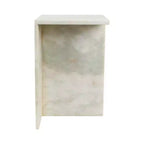 Table d'appoint chic, guéridon ou petite table de chevet pour la décoration intérieure - Table d'appoint carrée en marbre parfaite pour la décoration de la chambre ou du salon