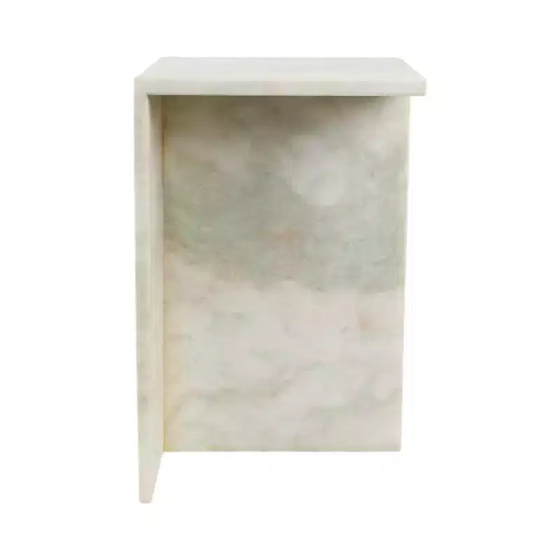 Table d'appoint chic, guéridon ou petite table de chevet pour la décoration intérieure - Table d'appoint carrée en marbre parfaite pour la décoration de la chambre ou du salon