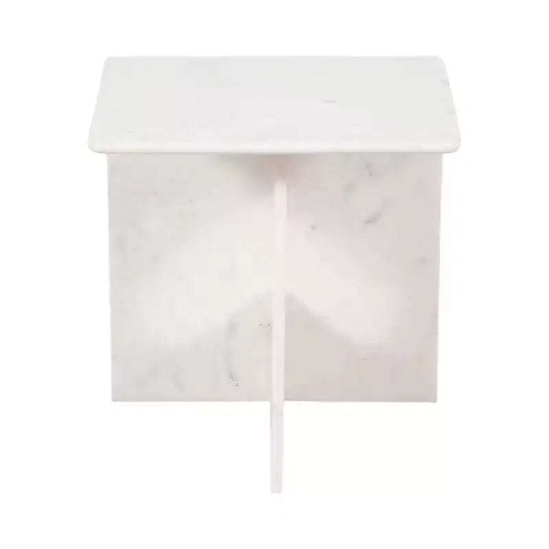 Table d'appoint chic, guéridon ou petite table de chevet pour la décoration intérieure - Table d'appoint carrée en marbre parfaite pour la décoration de la chambre ou du salon