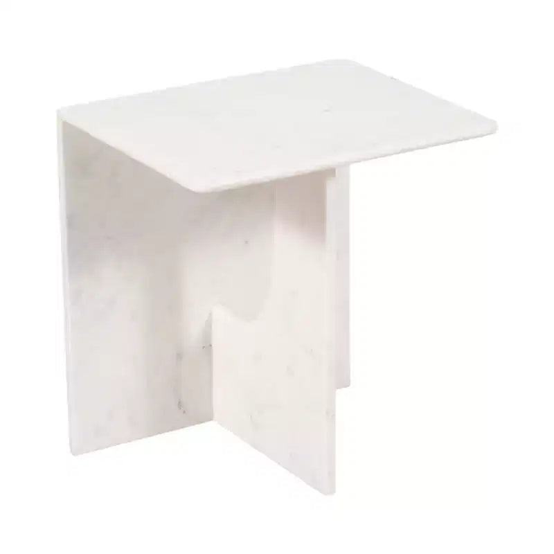 Table d'appoint chic, guéridon ou petite table de chevet pour la décoration intérieure - Table d'appoint carrée en marbre parfaite pour la décoration de la chambre ou du salon