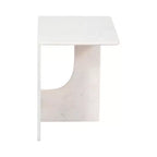 Table d'appoint chic, guéridon ou petite table de chevet pour la décoration intérieure - Table d'appoint carrée en marbre parfaite pour la décoration de la chambre ou du salon