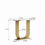 GDFStudio Rusk - Console étroite moderne en bois de 43,3 po