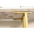 GDFStudio Rusk - Console étroite moderne en bois de 43,3 po