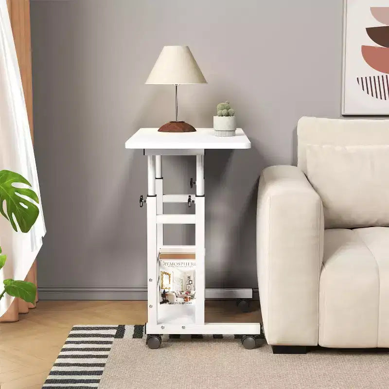 Petit bureau debout réglable en hauteur, bureau mobile pour ordinateur portable, table d'ordinateur portable pour le bureau à domicile et le tapis de marche