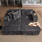 Canapé d'angle HOMLUX sans montage avec mousse haute densité et assise confortable, canapé moelleux standard