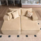 Canapé d'angle HOMLUX sans montage avec mousse haute densité et assise confortable, canapé moelleux standard