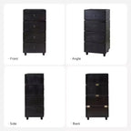 Leo 2 - Ensemble de 2 tables d'appoint avec tiroir et design modulaire | ART OF LIVING DESIGNS-NOIR